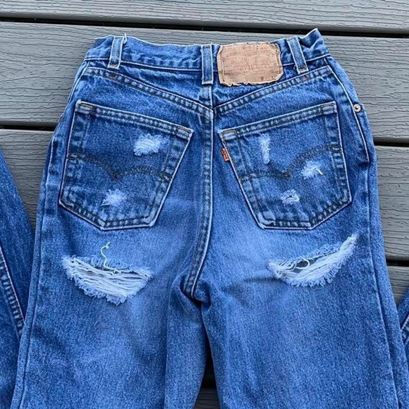 Vintage Orange Tab Levi's w/ booty slits